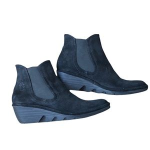 Fly London Phil Black Suede Chelsea Wedge Ankle Boot 😍🔥🤩 Size 36 (6-6.5)